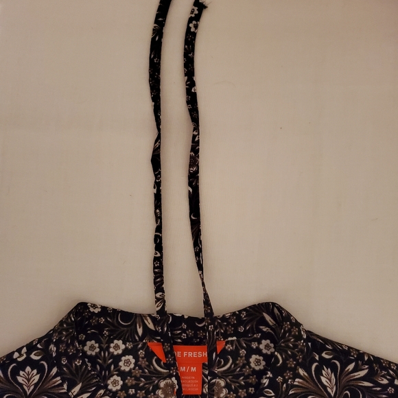 Selling Women's Floral Print Brown & White Dress/Top With Pockets - Picture 7 of 10